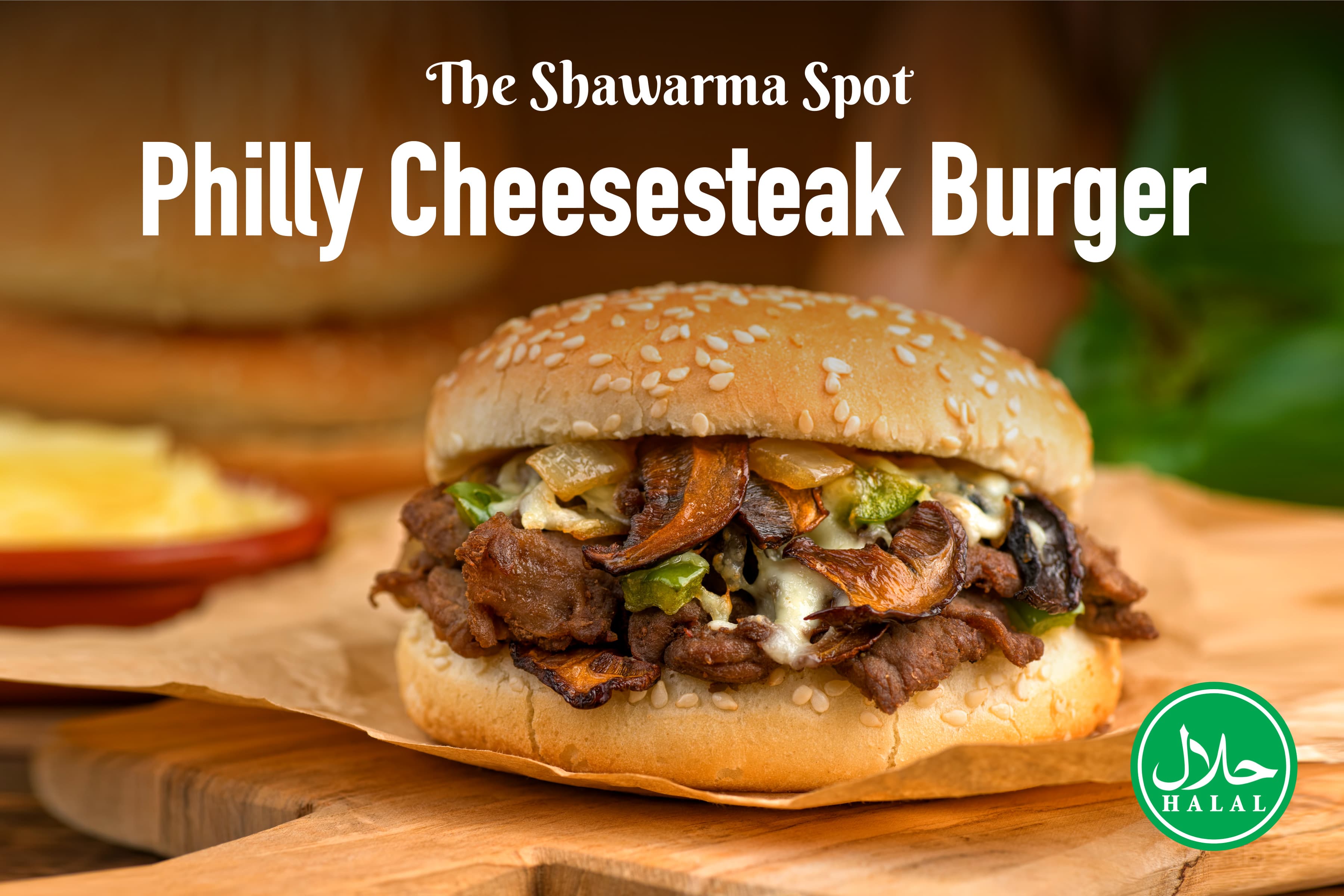 Philly cheesesteak burger